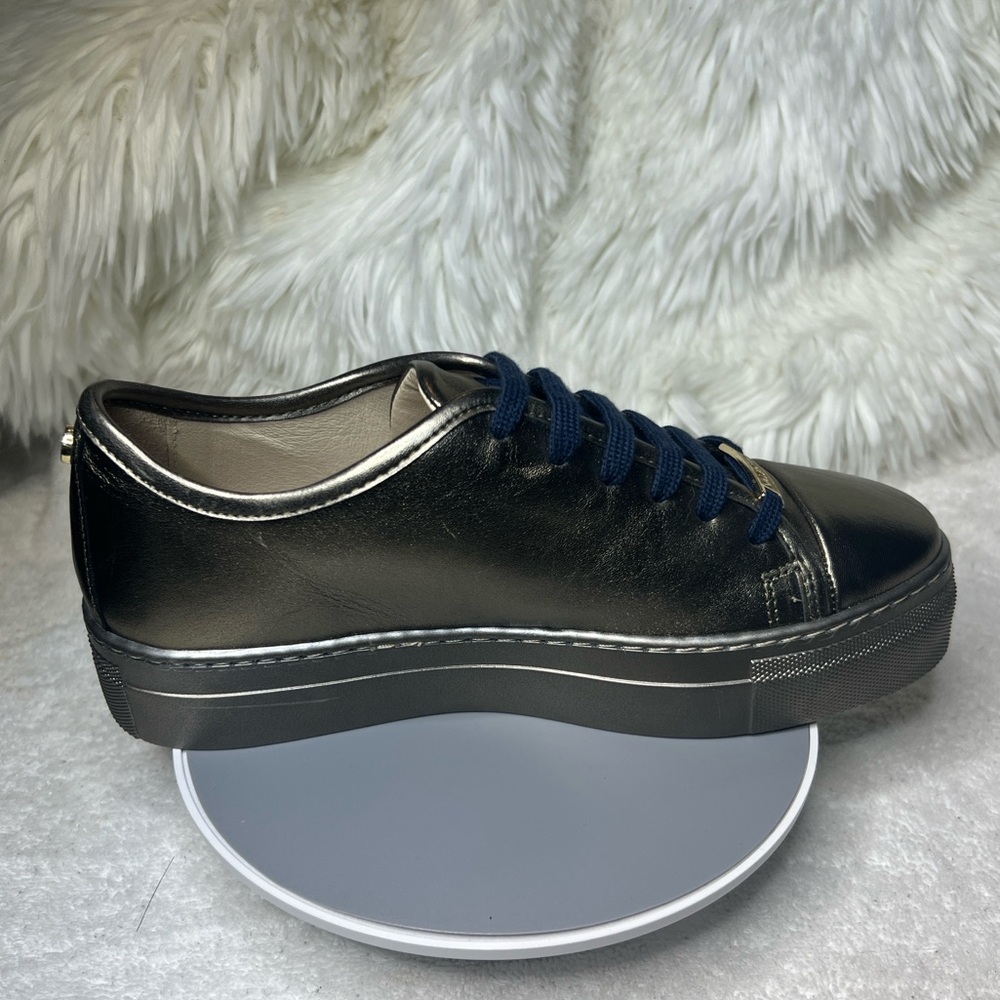 Valentino by Mario Valentino Dalia Luxe Platform Sneakers Pewter SZ 10 Brand New - Picture 14 of 16